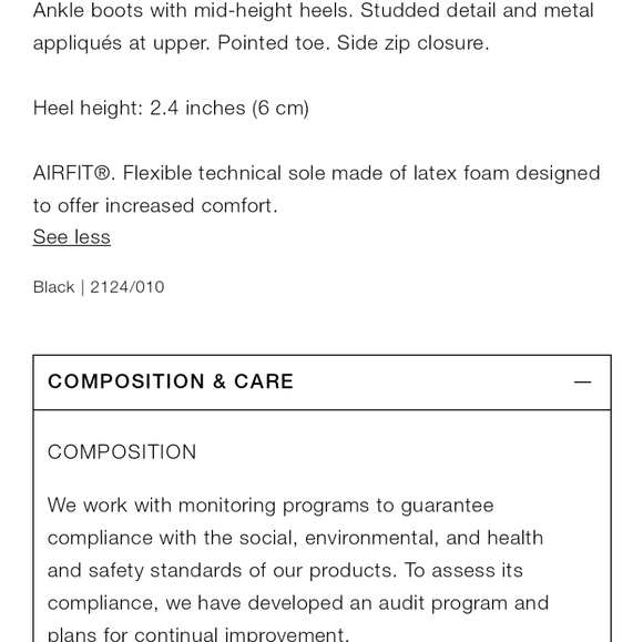 Zara Studded High Heel Ankle Boot Euro 6 US 6 Vegan - Picture 8 of 10